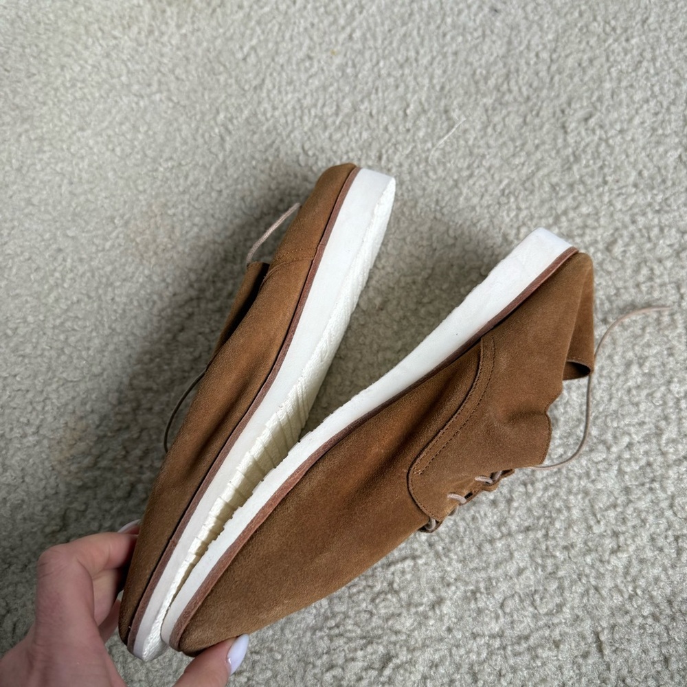 Nisolo Mens Lightweight Flex Derby Shoes Tan Leather Size 10.5 Travel Vacation - Picture 7 of 7